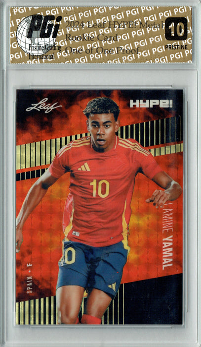 Lamine Yamal 2024 Leaf HYPE Metal HM-10 Black Superfractor Proof 1/1 Rookie Card