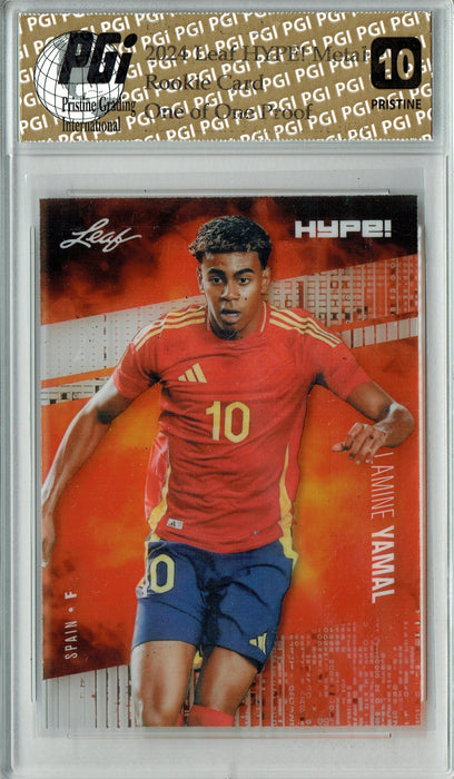 Lamine Yamal 2024 Leaf HYPE! Metal #HM-10 Matrix 1/1 Proof Rookie Card PGI 10
