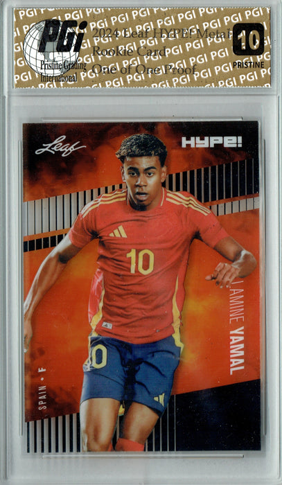 Lamine Yamal 2024 Leaf HYPE! Metal #HM-10 Black 1/1 Proof Rookie Card PGI 10