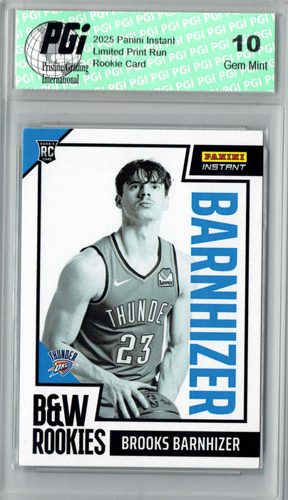 Brooks Barnhizer 2025 Panini Instant #BWR-31 Black White 1/256 Rookie Card PGI10