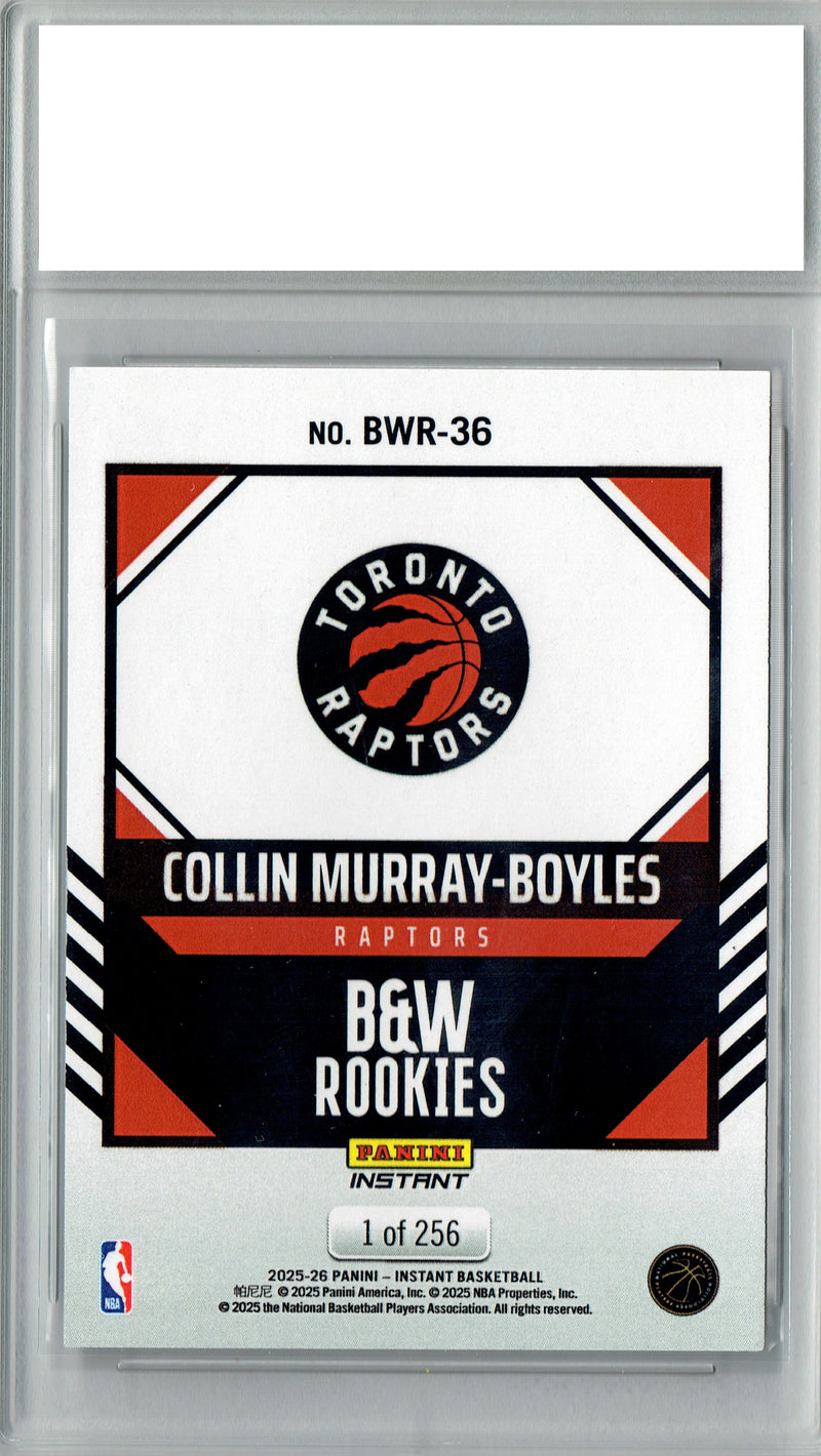 Collin Murray-Boyles 2025 Panini Instant BWR36 Black White 256 Rookie Card PGI10