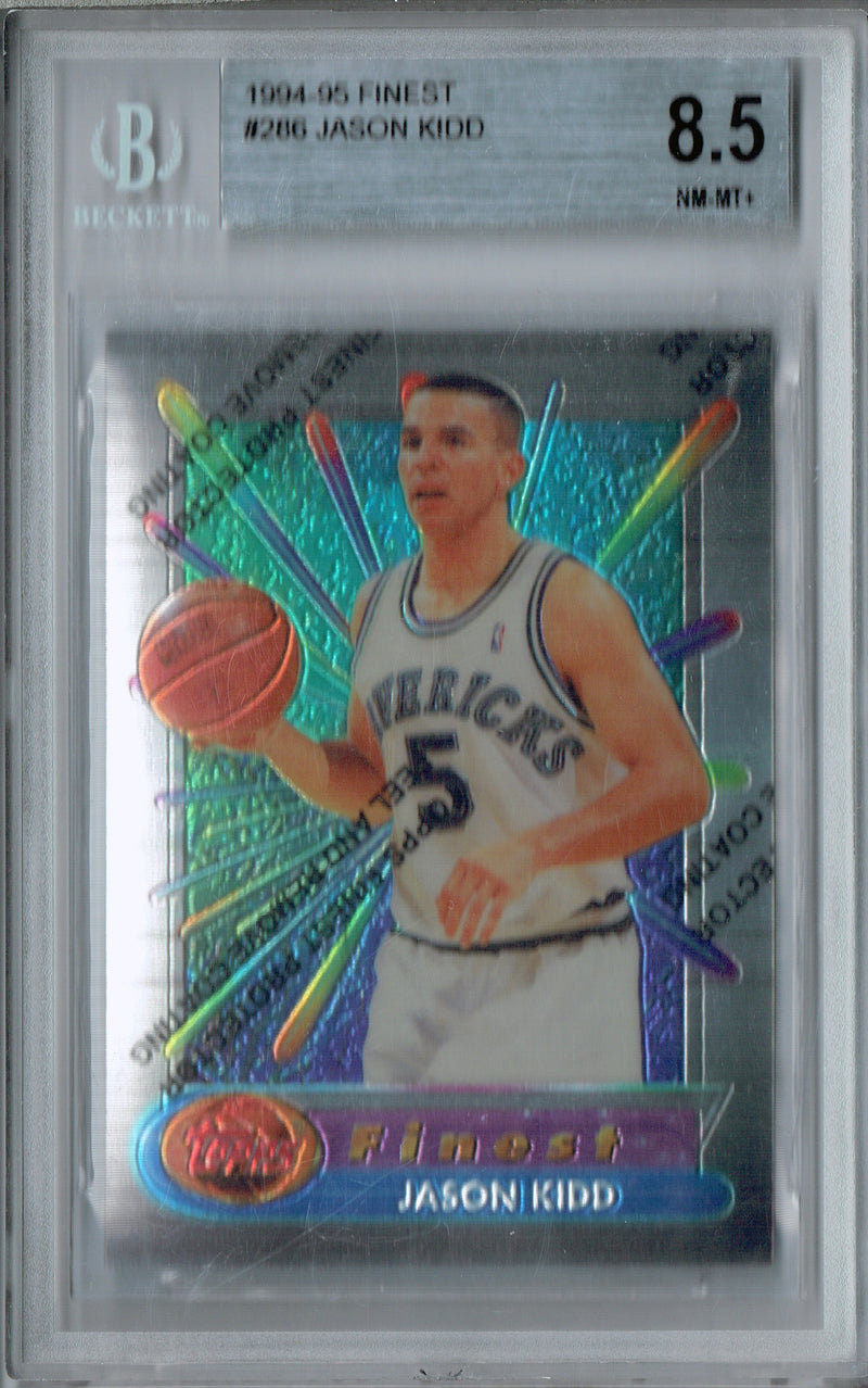 BGS 8.5 Jason Kidd 1994 Topps Finest #1 Coating Rookie Card Dallas Mavericks