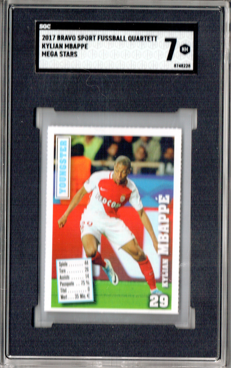SGC 7 Kylian Mbappe 2017 Bravo Sport Fussball Quartet Mega Stars Rookie Card