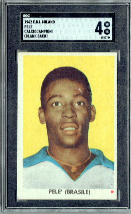 SGC 4 Pele 1962 E.D.I. Milano #NNO CalcioCampioni Blank Back Rare Trading Card