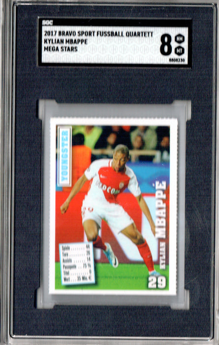 SGC 8 Kylian Mbappe 2017 Bravo Sport Fussball Quartet Mega Stars Rookie Card