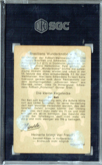 SGC 1.5 Pele 1959 Heinerle Die Kleine Regelecke German World Cup Rookie Card