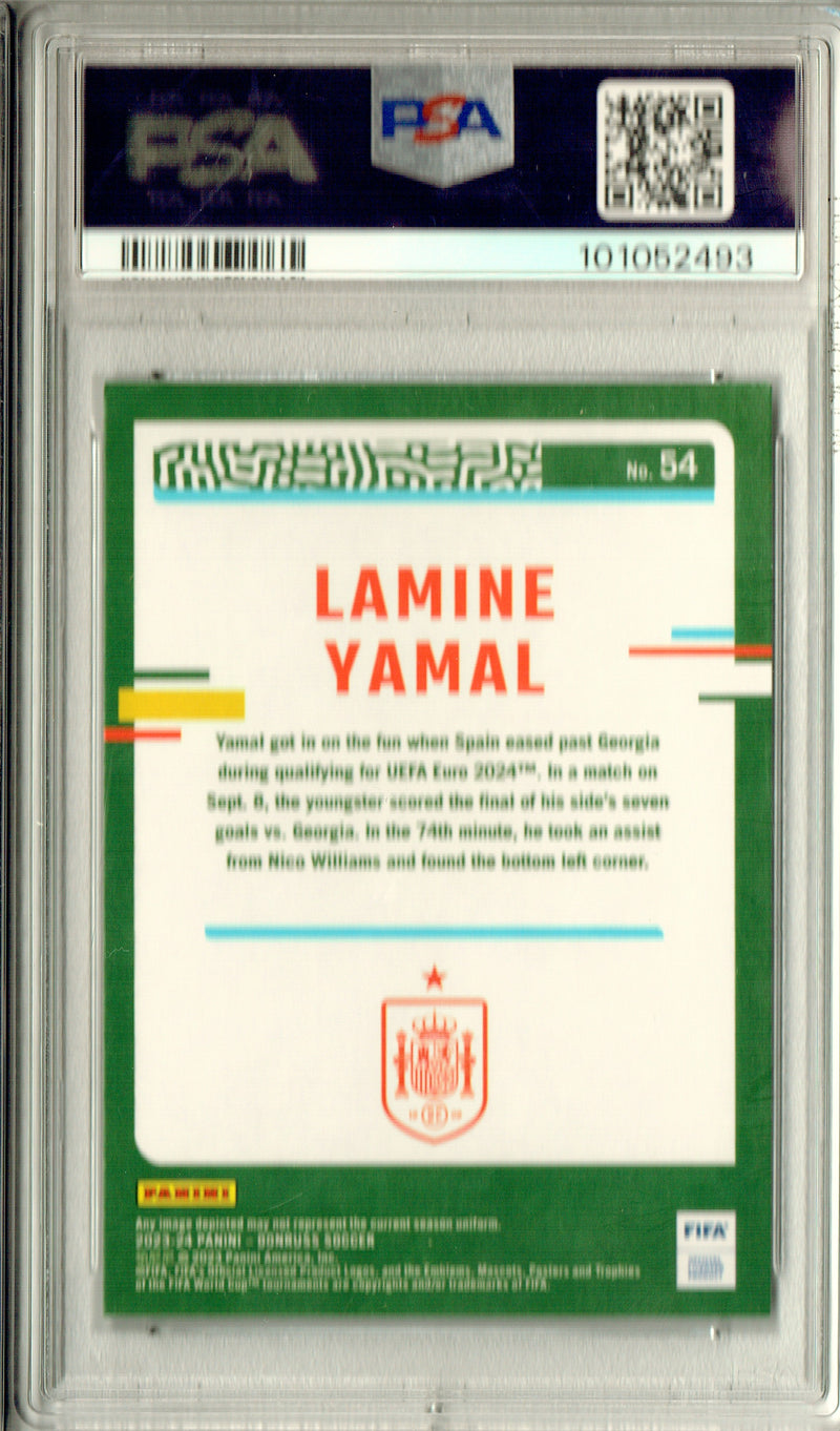 PSA 8 Lamine Yamal 2023 Donruss FIFA #54 Silver SP Rookie Card Barcelona