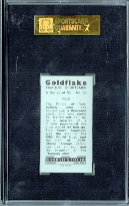 SGC 8.5 Pele 1971 Baratt #30 Brazil Rare Trading Card