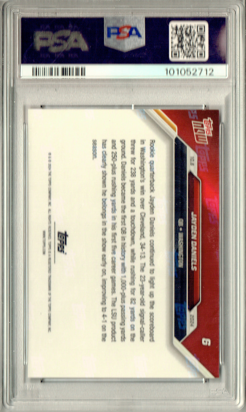 PSA 8 Jayden Daniels 2024 Topps Now #6 History! Rookie Card Washington Commanders