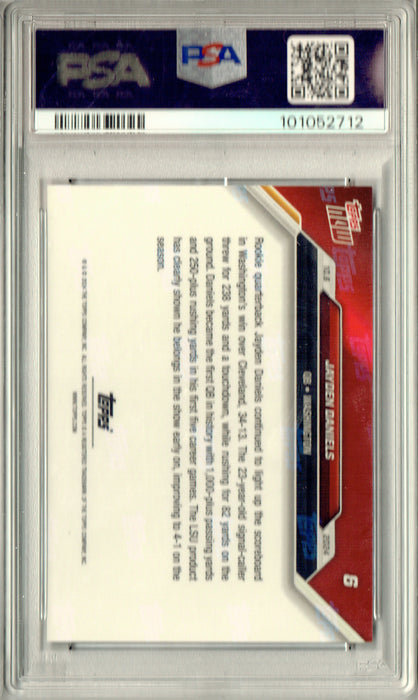 PSA 8 Jayden Daniels 2024 Topps Now #6 History! Rookie Card
