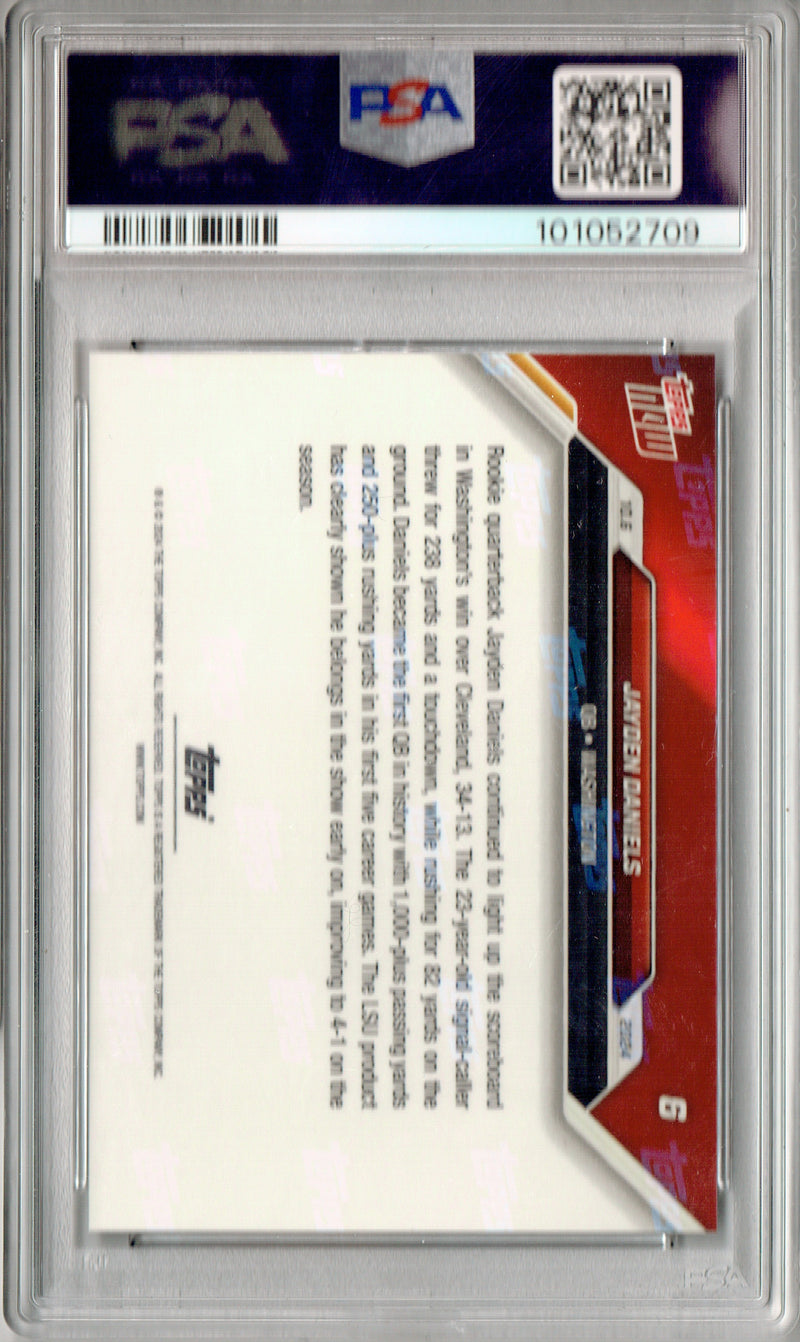 PSA 9 Jayden Daniels 2024 Topps Now #6 History! Rookie Card Washington Commanders