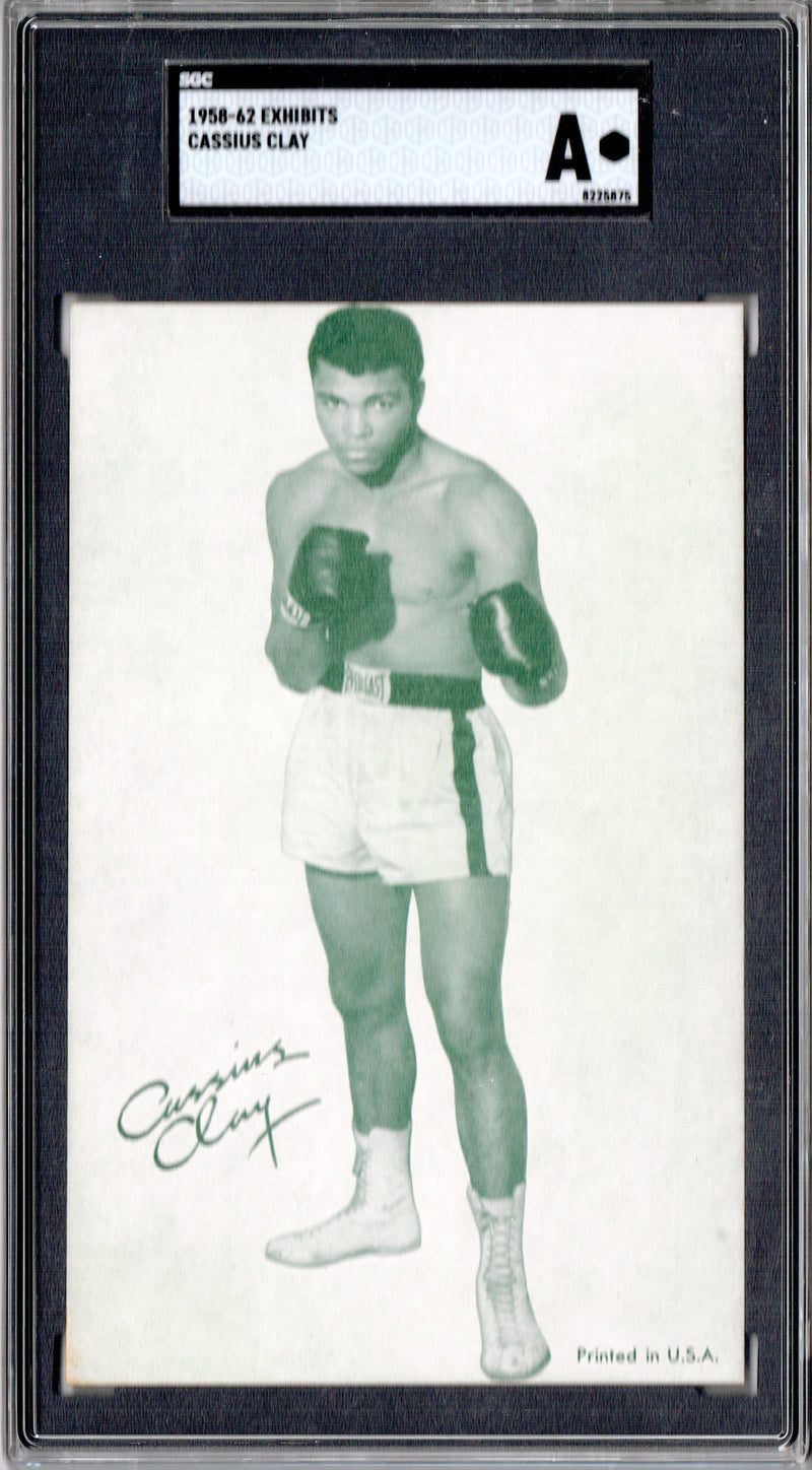 SGC A Cassius Clay Muhammad Ali 1958-62 Exhibits Authentic Rare Rookie Card