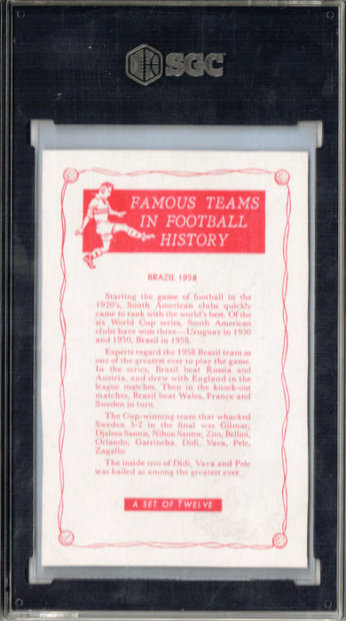 SGC 3 Pele/Brazil 1961 D.C. Thompson Famous Teams Rare Trading Card