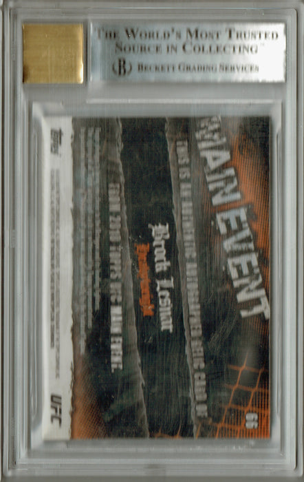 BGS 9 Brock Lesnar 2010 Topps UFC #66 Relic 10 Auto Rare Trading Card