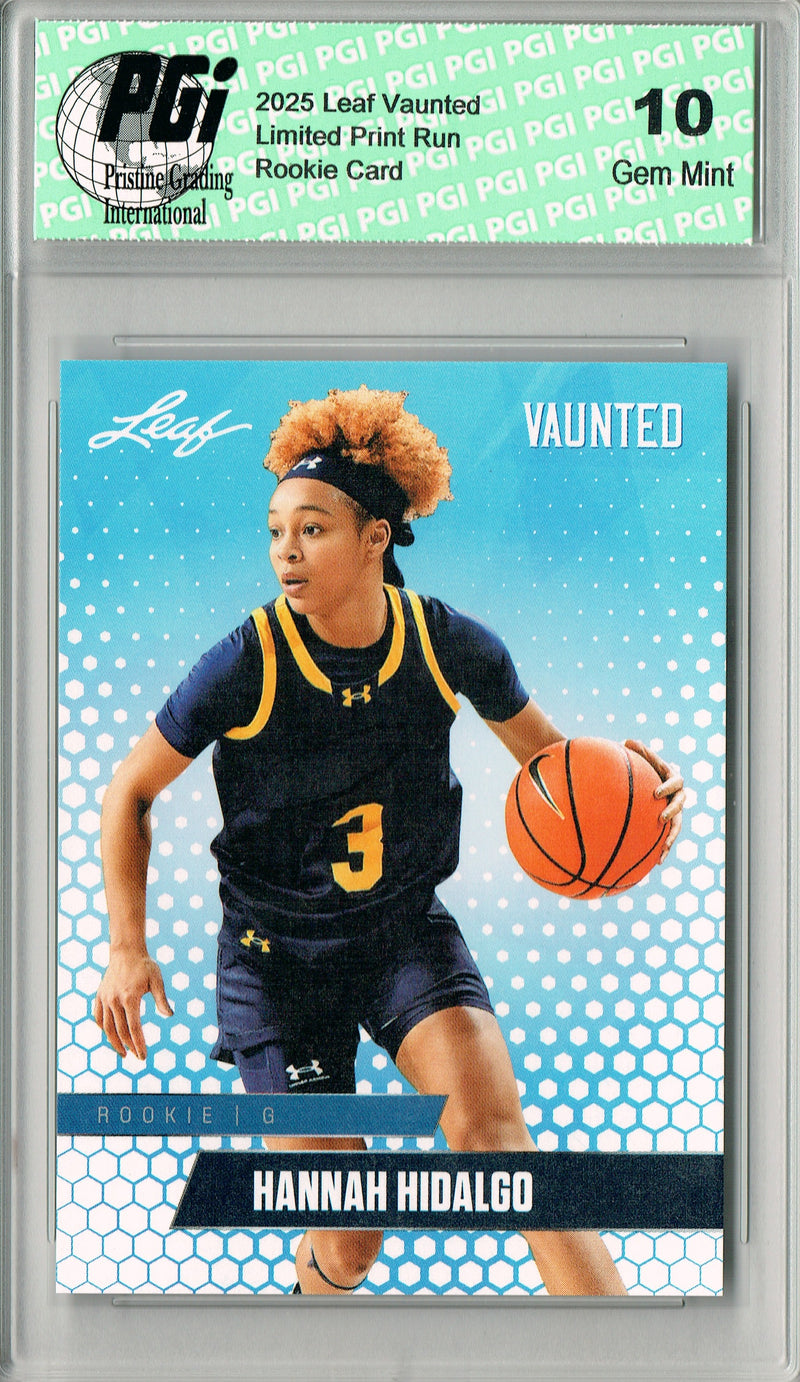 Hannah Hidalgo 2025 Leaf Vaunted #V-03 Only 5k Made Rookie Card PGI 10