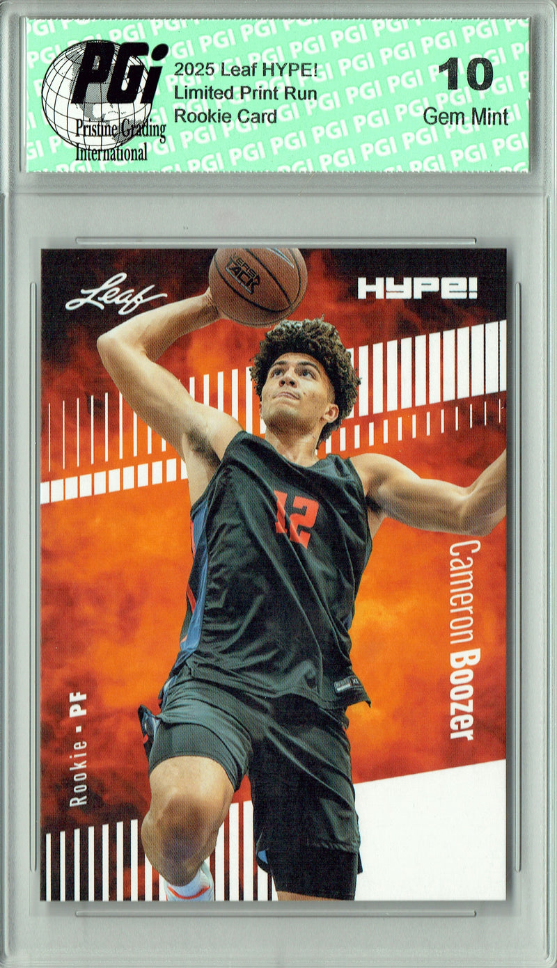 Cameron Boozer 2025 Leaf HYPE! #182 Only 5k Made Rookie Card PGI 10