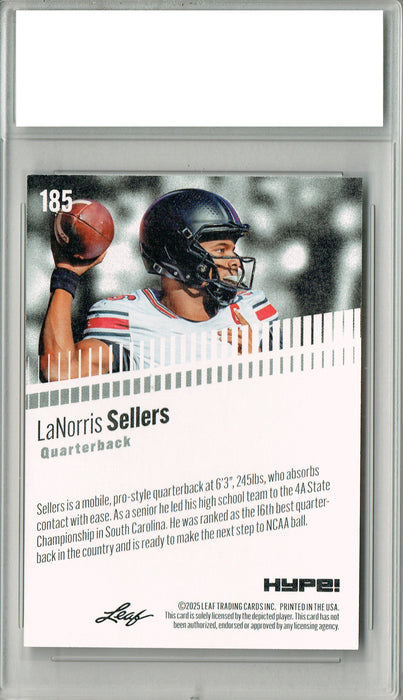 Lanoris Sellers 2025 Leaf HYPE! #185 Only 5k Made Rookie Card PGI 10