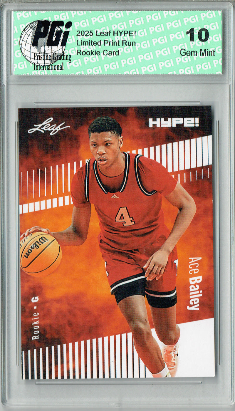 Ace Bailey 2025 Leaf HYPE! #178 Only 5k Made Rookie Card PGI 10