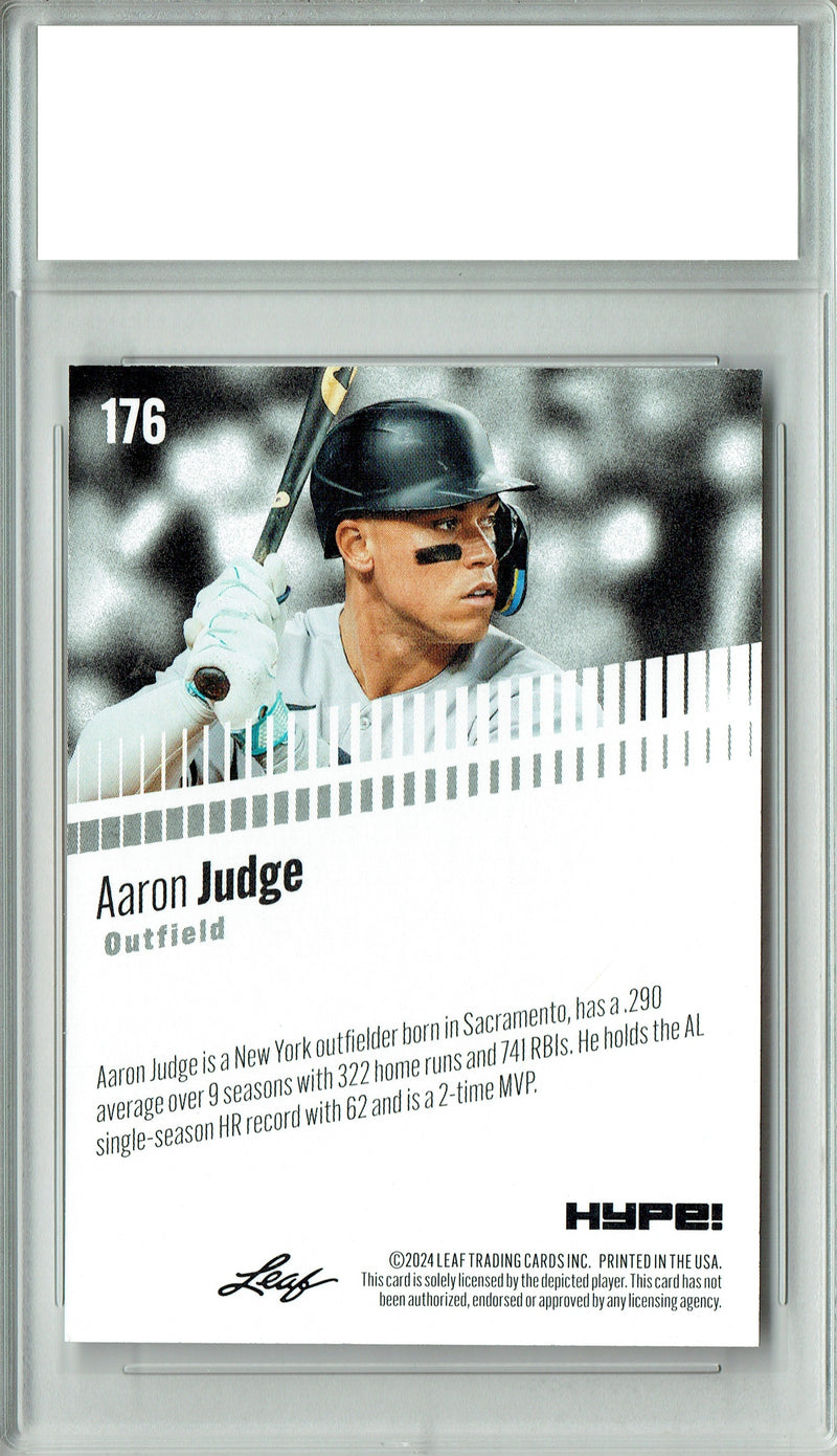 Certified Mint+ Aaron Judge 2024 Leaf HYPE! #176 Only 5k Made Rare Trading Card New York Yankees