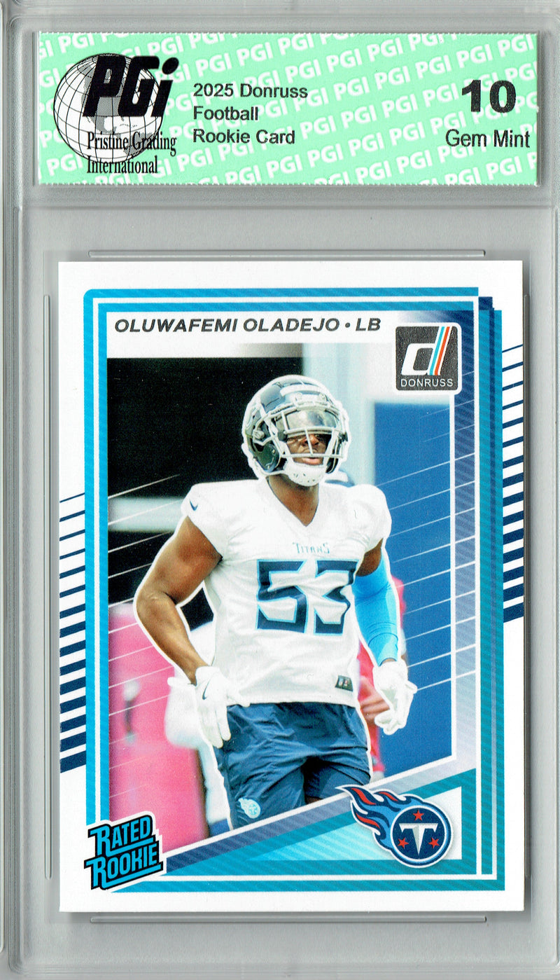 Oluwafemi Oladejo 2025 Donruss Football #384 Rookie Card PGI 10