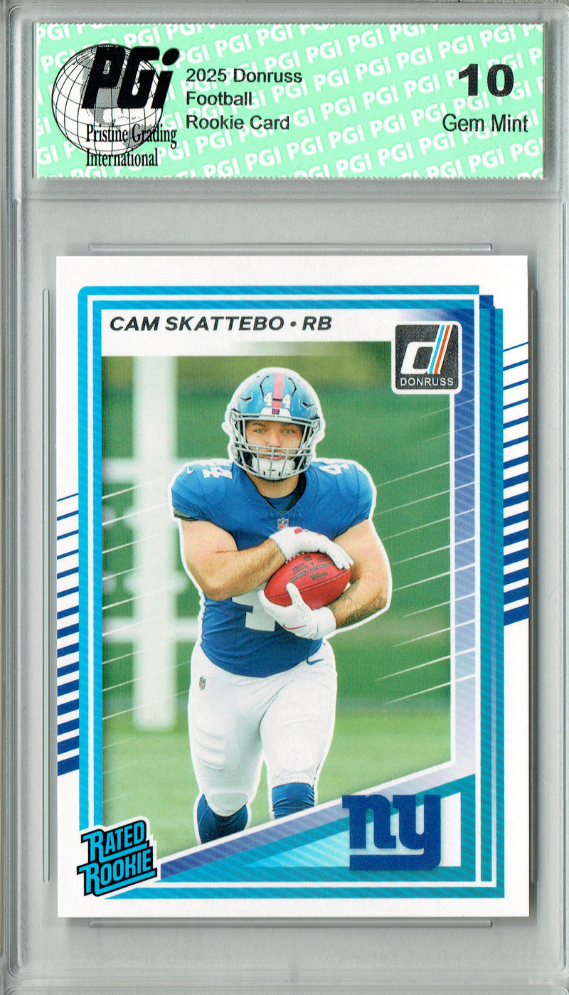 Cam Skattebo 2025 Donruss Football #302 Rookie Card PGI 10