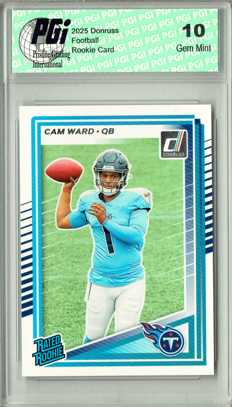 Cam Ward 2025 Donruss Football #350 Rookie Card PGI 10
