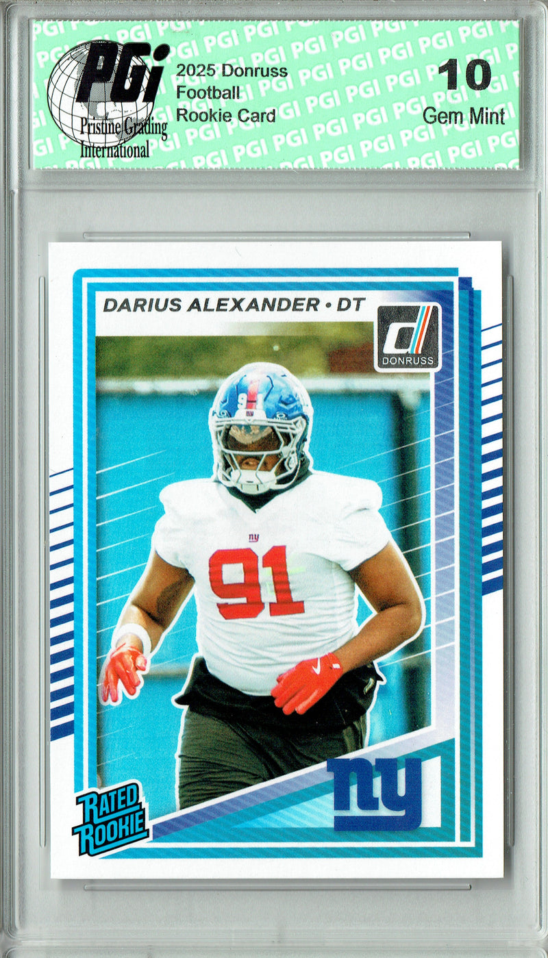 Darius Alexander 2025 Donruss Football #379 Rookie Card PGI 10