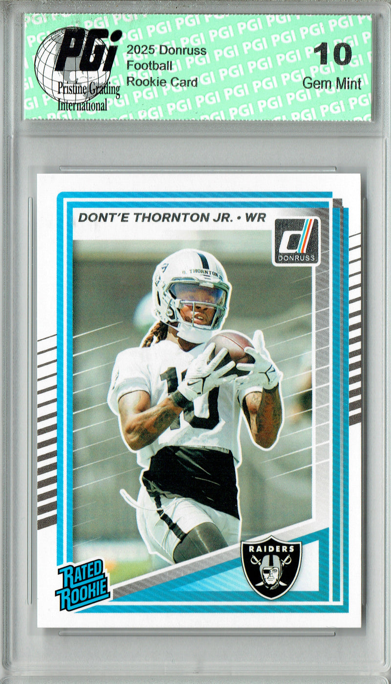 Dont'e Thornton 2025 Donruss Football #349 Rookie Card PGI 10