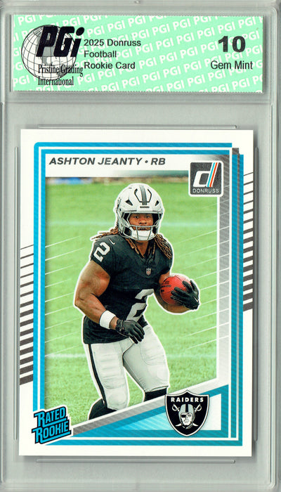 Ashton Jeanty 2025 Donruss Football #305 Rookie Card PGI 10