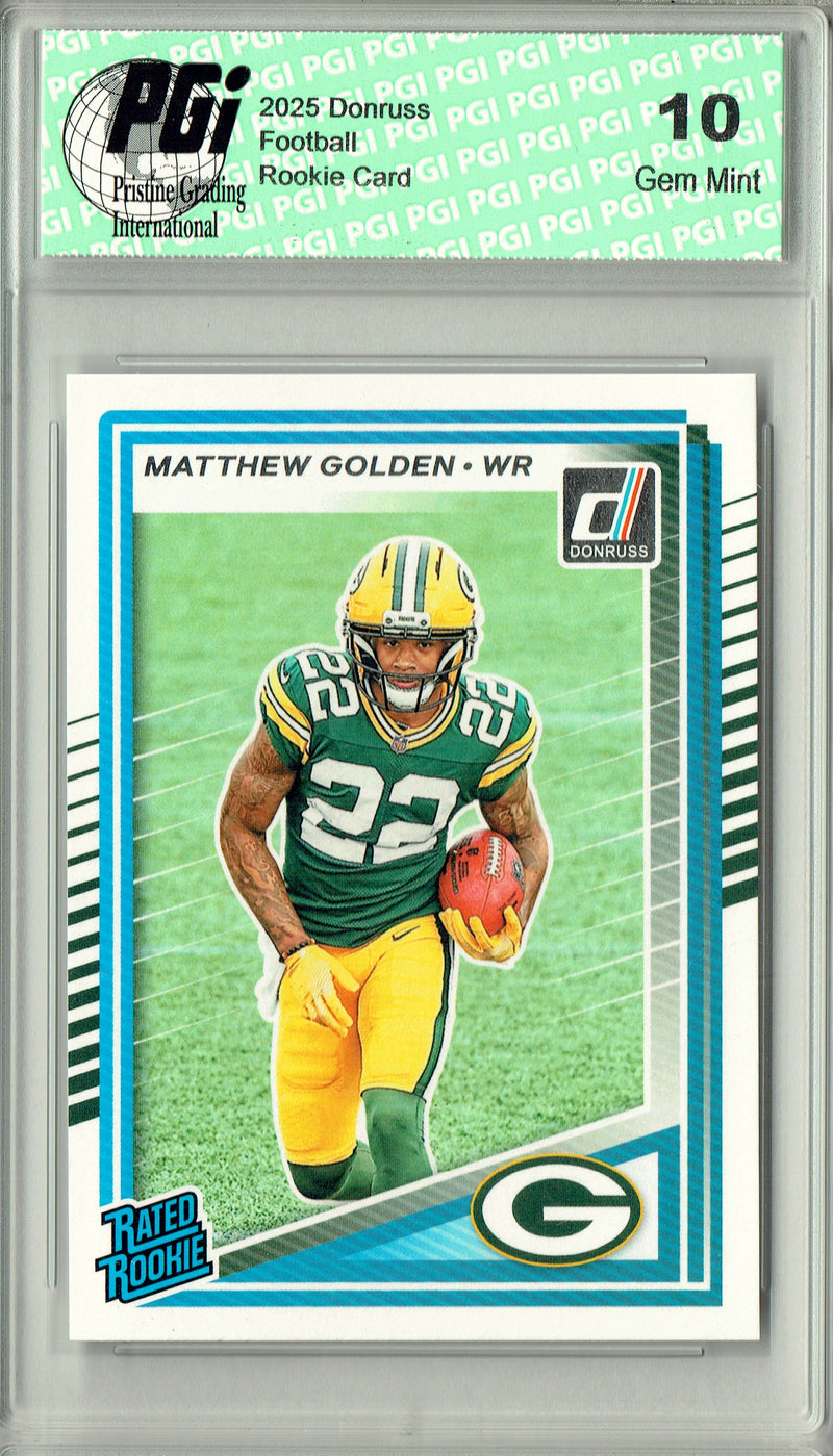 Matthew Golden 2025 Donruss Football #311 Rookie Card PGI 10