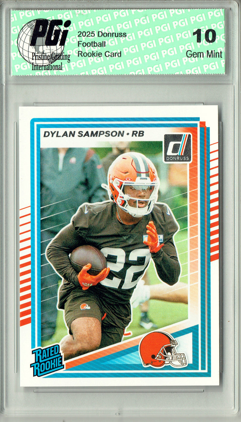 Dylan Sampson 2025 Donruss Football #389 Rookie Card PGI 10