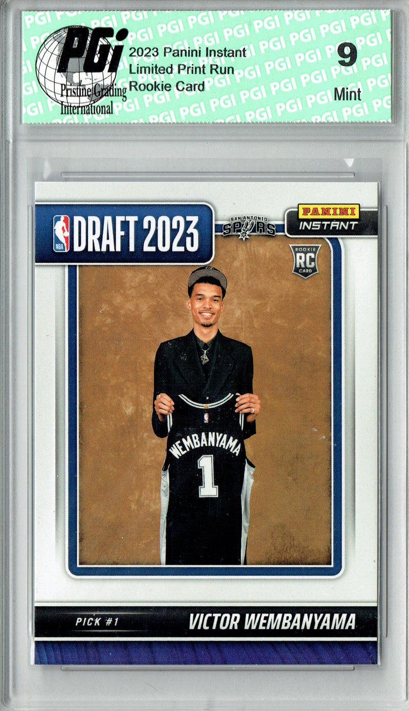 PGI 9 Victor Wembanyama 2023 Panini Instant #DN-1 NBA Draft Rookie Card