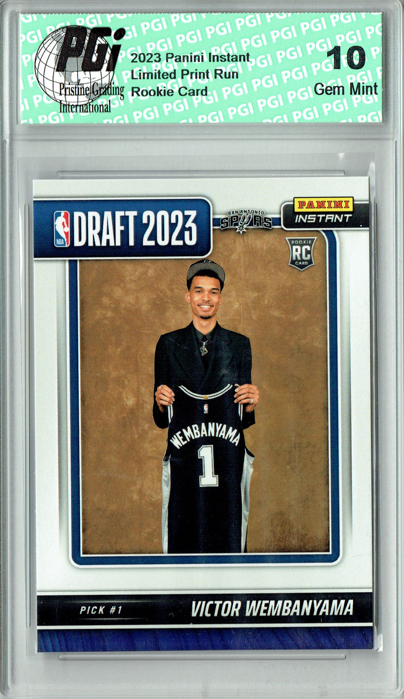 Victor Wembanyama 2023 Panini Instant #DN-1 NBA Draft 1/31324 Rookie Card PGI 10