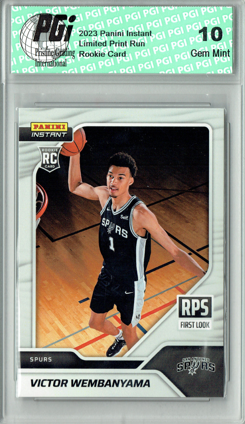 Victor Wembanyama 2023 Panini Instant #RPS-1 First Look Spurs Rookie Card PGI 10