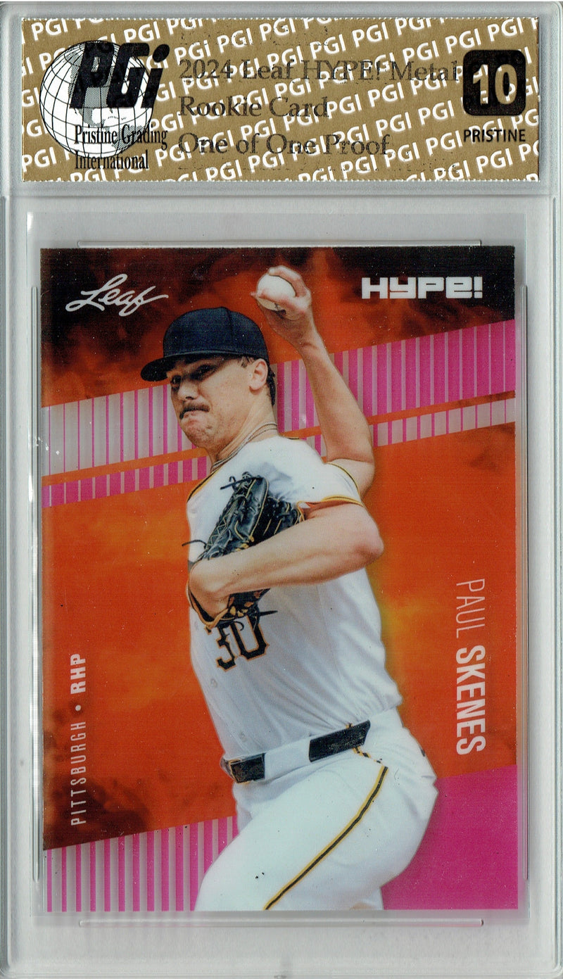 Paul Skenes 2024 Leaf Metal HYPE! #HM-13 Pink 1/1 Proof Rookie Card PGI 10