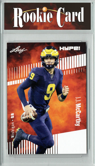 Certified Mint+ J.J. McCarthy 2023 Leaf HYPE! #122 Only 5000 Made! Rookie Card Minnesota Vikings