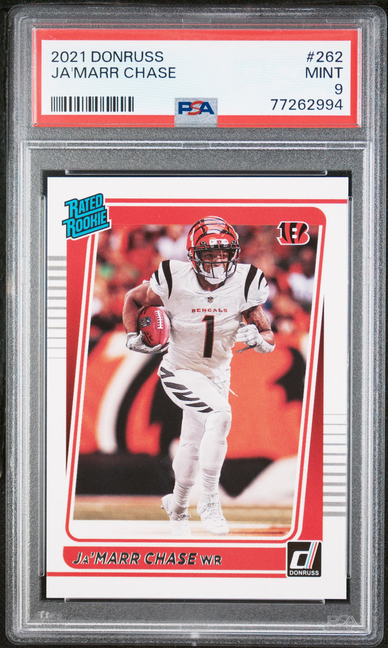 PSA 9 MINT Ja'Marr Chase 2021 Donruss #262 Rookie Card