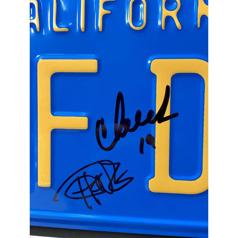 Cheech & Chong Signed "MUF DVR" Movie Car License Plate Framed Collage BAS Auto Up in Smoke