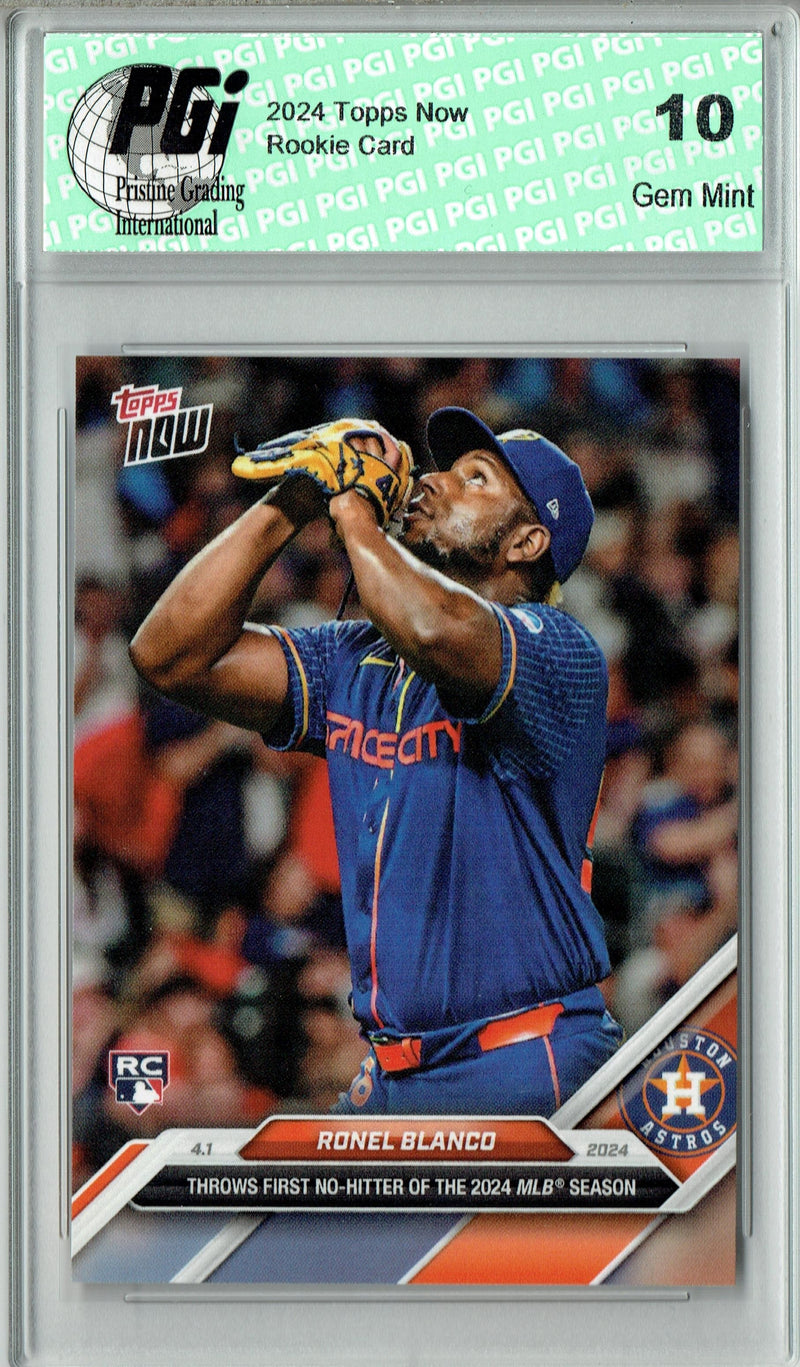 Ronel Blanco 2024 Topps Now #30 1st No-Hitter! Rookie Card PGI 10