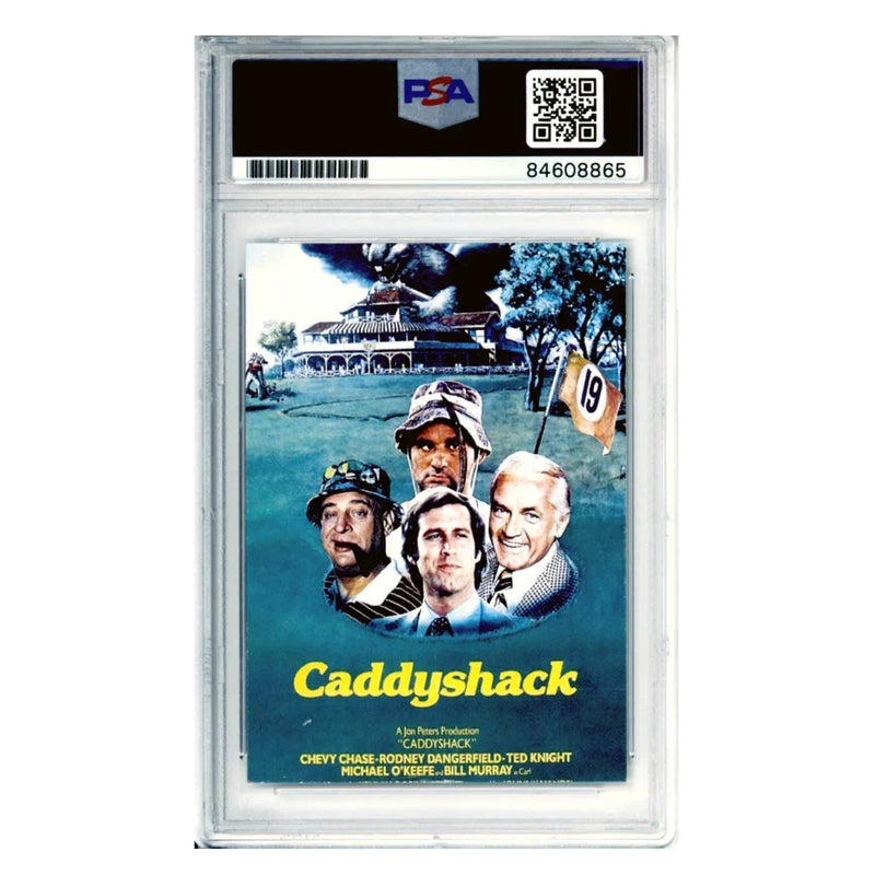 Chevy Chase Autographed Caddyshack Trading Card PSA Encapsulated Ty Webb Signed