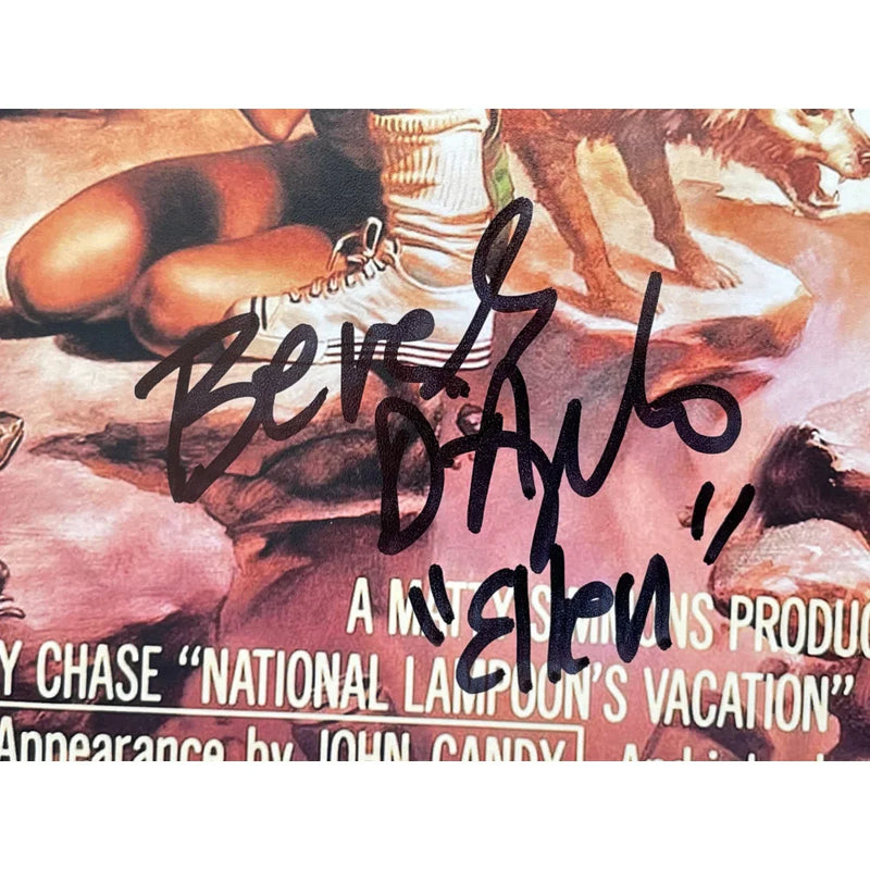 Chevy Chase & Beverly D'Angelo Dual Autographed 11x17 Vacation Movie Poster JSA