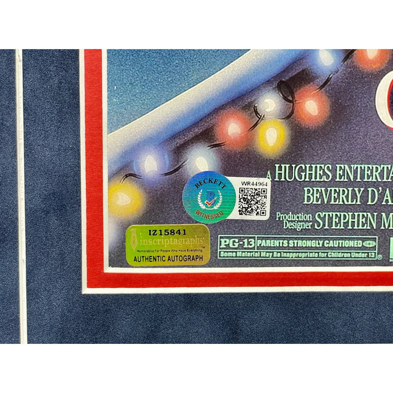 Chevy Chase Beverly D'Angelo Randy Quaid Signed Christmas Vacation 12x18 Poster Framed JSA COA