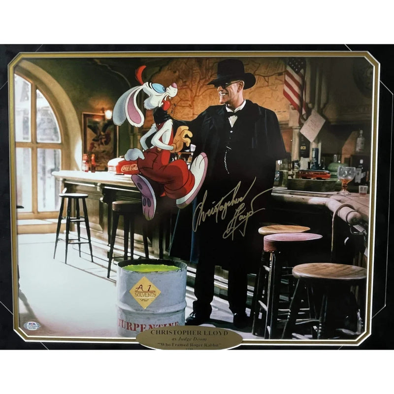 Christopher Lloyd Signed 16x20 Photo Framed who Framed Roger Rabbit PSA/DNA COA
