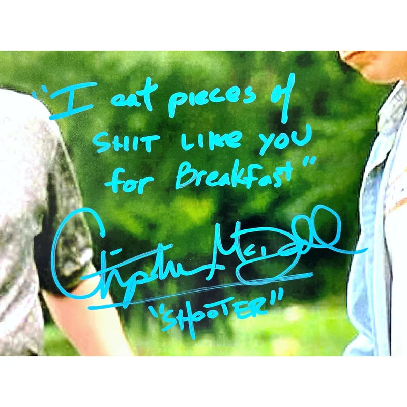 Christopher McDonald Autographed Shooter McGavin 11x14 Photo Inscribed "Pieces of Sh*t