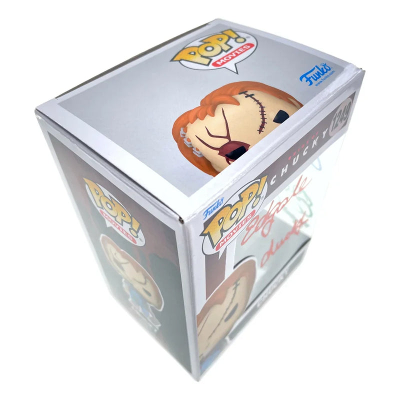 Chucky Funko Pop #1249 Signed X3 Ed Gale Alex Vincent Edan Gross JSA COA Autographed
