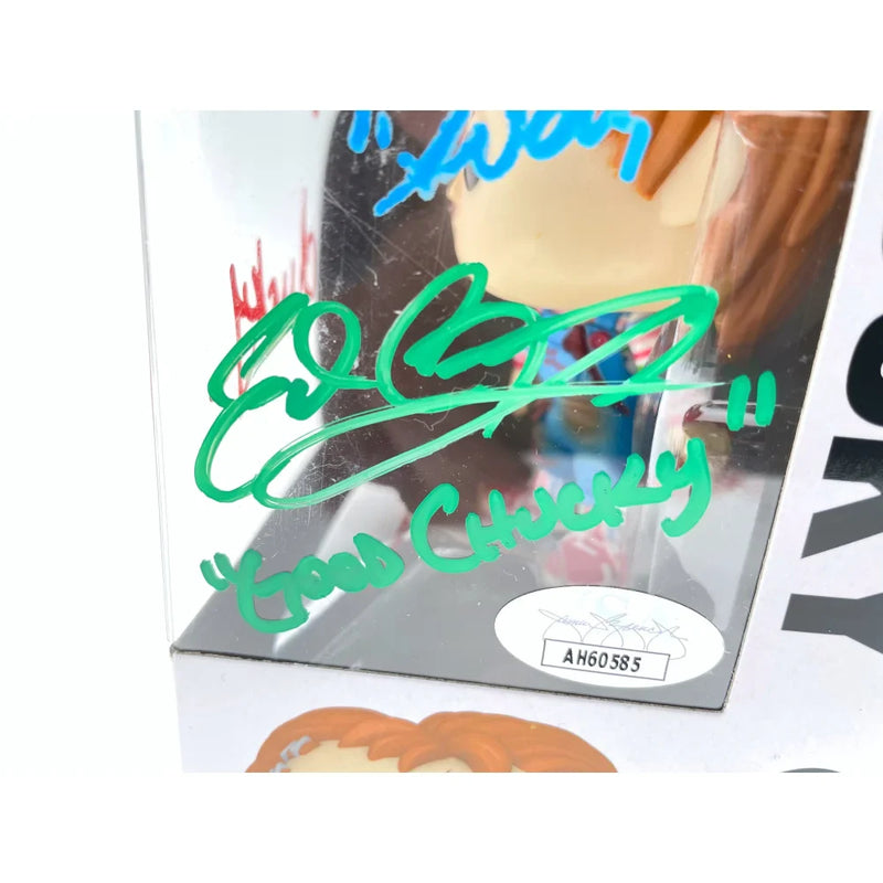 Chucky Funko Pop #1249 Signed X3 Ed Gale Alex Vincent Edan Gross JSA COA Autographed