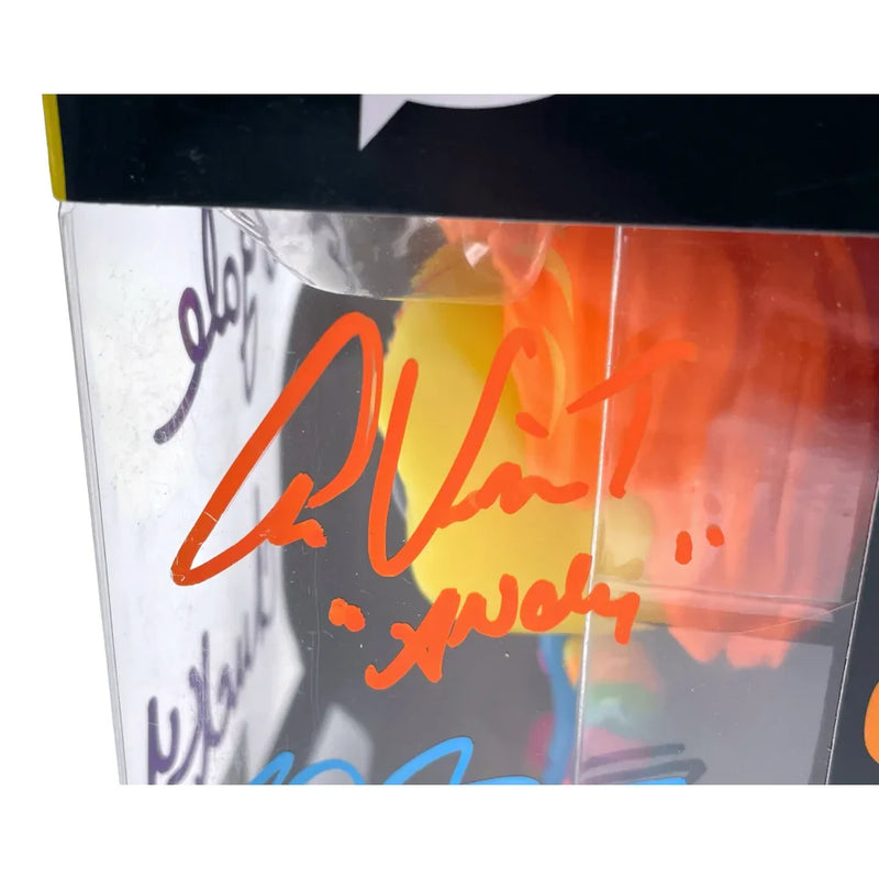 Chucky Funko Pop #315 Neon Autographed X3 Ed Gale Alex Vincent Edan Gross JSA COA Signed