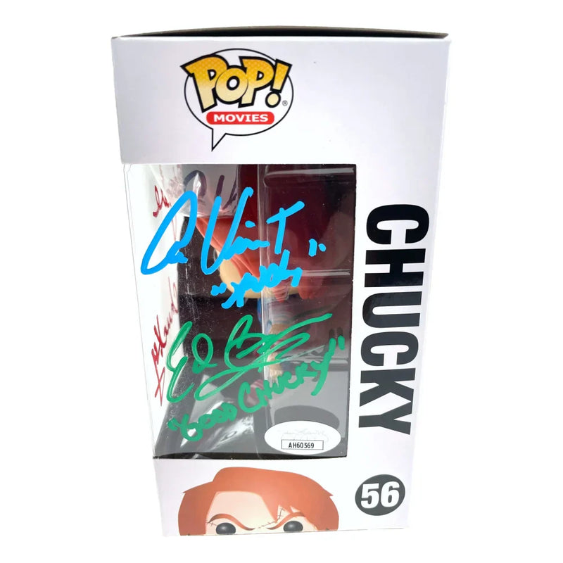 Chucky Funko Pop #56 Signed X3 Ed Gale Alex Vincent Edan Gross JSA COA Autographed Child's Play