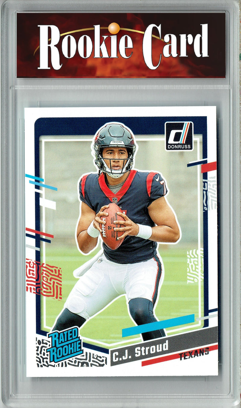 Certified Mint+ C.J. Stroud 2023 Donruss Football #339 Rated Rookie Card Houston Texans