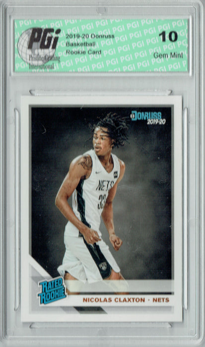 Nicolas Claxton 2019 Donruss Basketball #229 Gem Mint Rookie Card PGI 10